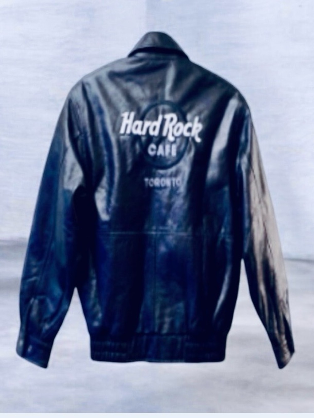 NWOT Hard Rock Cafe Toronto Bomber Leather Jacket Size M